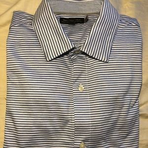 Banana Republic Striped Blue Dress Shirt